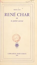 Télécharger le livre :  René Char