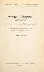 Télécharger le livre :  George Chapman, 1559-1634