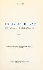 Télécharger le livre :  Les paysans du Var, fin XIXe - début XXe (2)