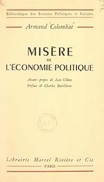 Télécharger le livre :  Misère de l'économie politique