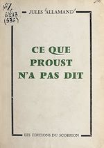 Download this eBook Ce que Proust n'a pas dit