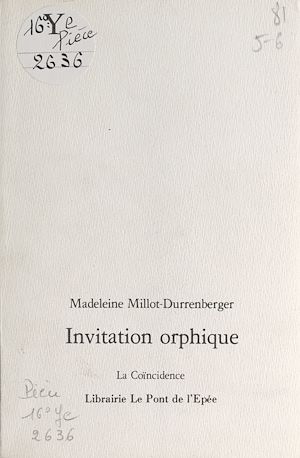Téléchargez le livre :  Invitation orphique