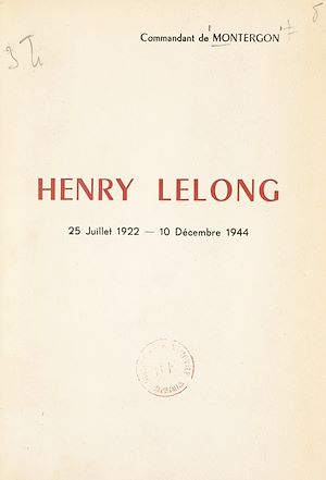 Téléchargez le livre :  Henry Lelong