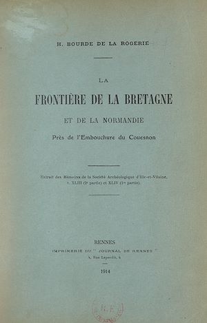 Téléchargez le livre :  La frontière de la Bretagne et de la Normandie près de l'embouchure du Couesnon