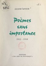 Télécharger le livre :  Poèmes sans importance, 1952-1958