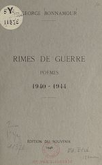Télécharger le livre :  Rimes de guerre