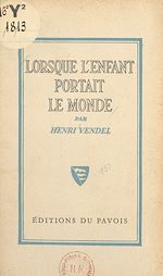 Télécharger le livre :  Lorsque l'enfant portait le monde