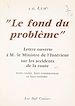 Télécharger le livre :  Le fond du problème
