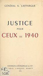 Télécharger le livre :  Justice pour ceux de 1940