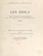 Télécharger le livre :  Les Diola, essai d'analyse fonctionnelle sur une population de Basse-Casamance (2)