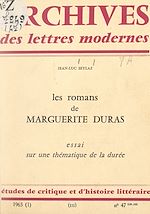 Télécharger le livre :  Les romans de Marguerite Duras