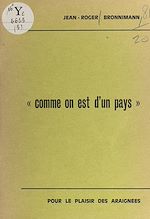 Télécharger le livre :  Comme on est d'un pays