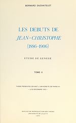 Télécharger le livre :  Les débuts de « Jean-Christophe », 1886-1906 (2)