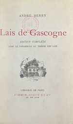 Télécharger le livre :  Lais de Gascogne