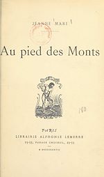 Télécharger le livre :  Au pied des Monts