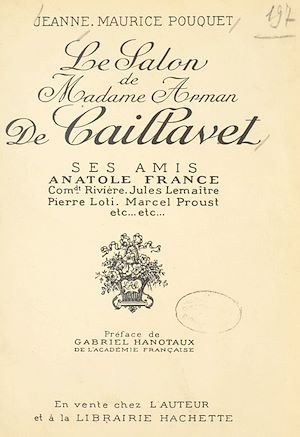 Téléchargez le livre :  Le salon de Madame Arman de Caillavet