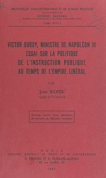 Télécharger le livre :  Victor Duruy, ministre de Napoléon III