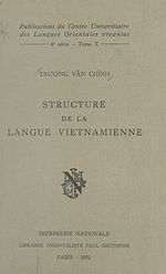 Download this eBook Structure de la langue vietnamienne