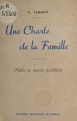 Télécharger le livre :  Une charte de la famille
