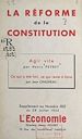 Télécharger le livre :  La réforme de la Constitution