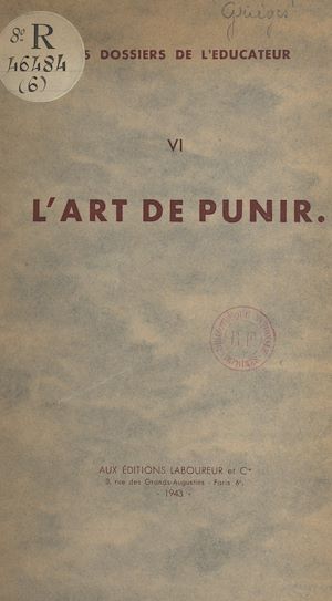 Téléchargez le livre :  L'art de punir