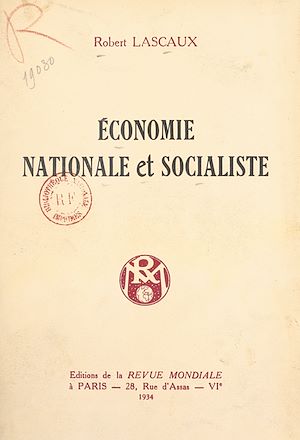 Téléchargez le livre :  Économie nationale et socialiste