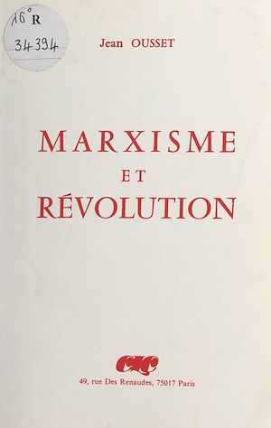Téléchargez le livre :  Marxisme et Révolution