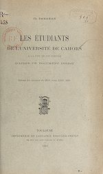 Télécharger le livre :  Les étudiants de l'Université de Cahors à la fin du XVe siècle