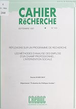 Télécharger le livre :  Réflexions sur un programme de recherche