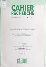 Télécharger le livre :  L'eau et les usages domestiques