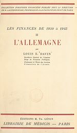 Télécharger le livre :  Les finances de 1939 à 1945 (2). L'Allemagne