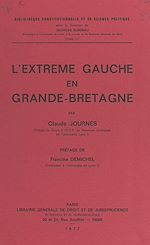 Télécharger le livre :  L'extrême Gauche en Grande-Bretagne