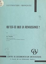 Télécharger le livre :  Qu'est-ce que la Renaissance ?