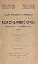 Télécharger le livre :  Traité théorique et pratique de la responsabilité civile délictuelle et contractuelle (1)