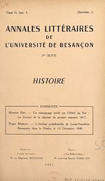 Télécharger le livre :  Un témoignage inédit sur l'Hôtel du Roi : le Journal de la dépense du premier semestre 1417