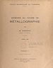 Télécharger le livre :  Annexes au cours de métallographie (1)