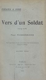 Télécharger le livre :  Vers d'un soldat (1914-1918)