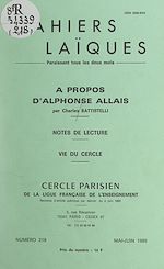 Télécharger le livre :  À propos d'Alphonse Allais