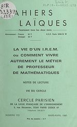 Télécharger le livre :  La vie d'un I.R.E.M.