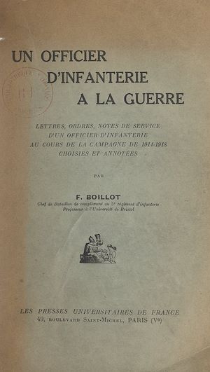 Téléchargez le livre :  Un officier d'infanterie à la guerre