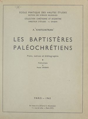 Téléchargez le livre :  Les baptistères paléochrétiens