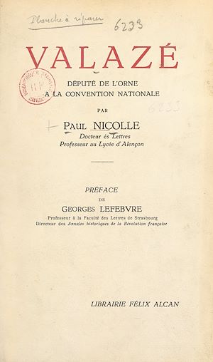 Téléchargez le livre :  Valazé