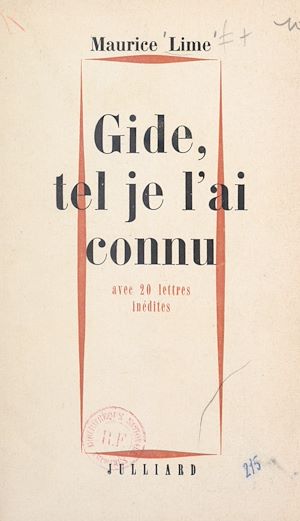 Téléchargez le livre :  Gide, tel je l'ai connu