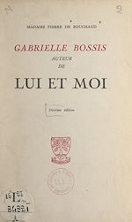 Télécharger le livre :  Gabrielle Bossis