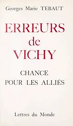 Télécharger le livre :  Erreurs de Vichy