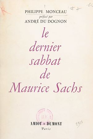 Téléchargez le livre :  Le dernier sabbat de Maurice Sachs