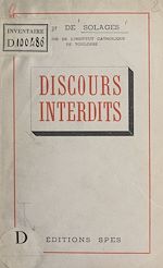 Télécharger le livre :  Discours interdits