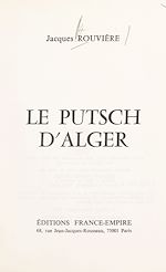 Download this eBook Le putsch d'Alger