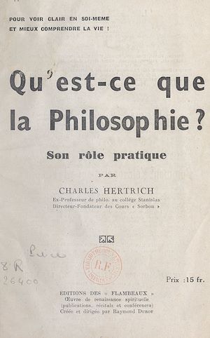 Téléchargez le livre :  Qu'est-ce que la philosophie ?