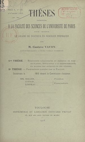 Download the eBook: Réductions catalytiques en présence de noir de platine. Application à la transformation en alcools des aldéhydes et des cétones